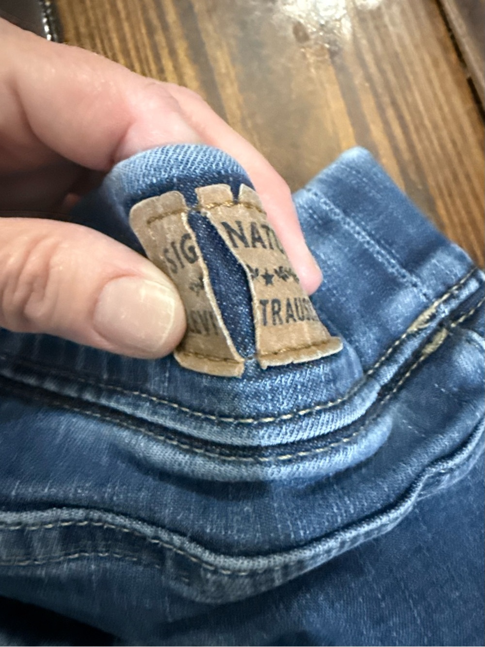Levi Strauss Signature Pull-On Super Skinny Denim Blue Jeans Plus Size 22W - Picture 7 of 7